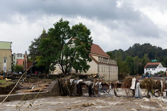 Flooded streets and flooded houses