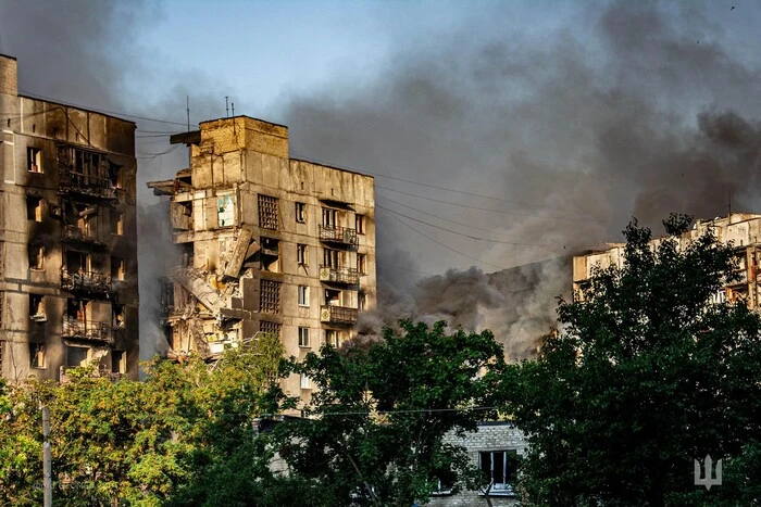 Ruins in Toretsk after shelling