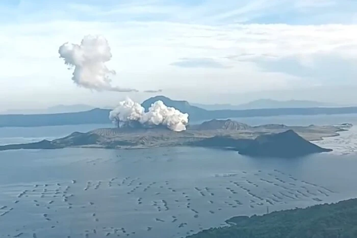 Taal volcano eruption in the Philippines