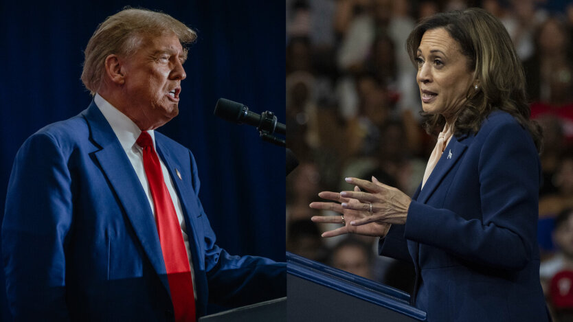 Harris and Trump dialogue at the debates