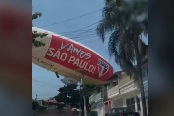 Blimp crashes into house in Brazil