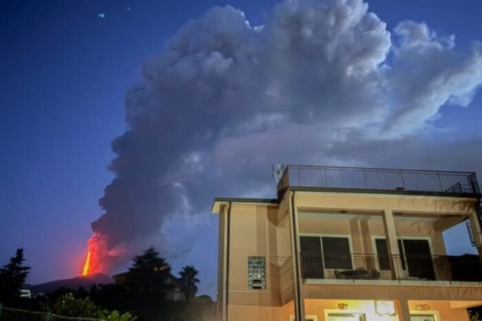 The awakening of Mount Etna in Sicily