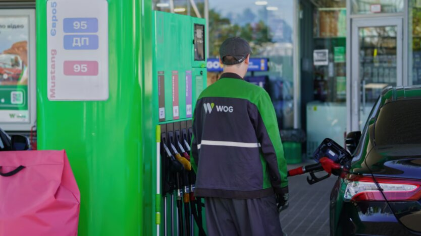 Gas station in the city center