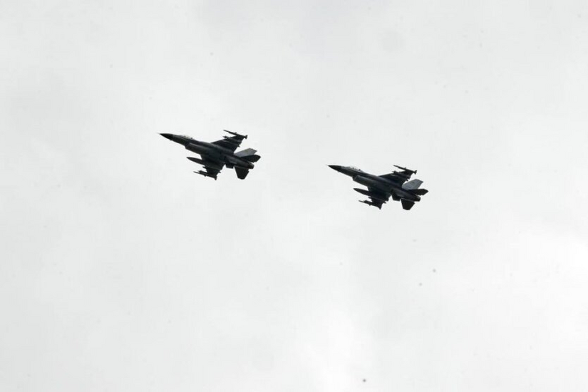 F-16 fighters at an airport in Ukraine