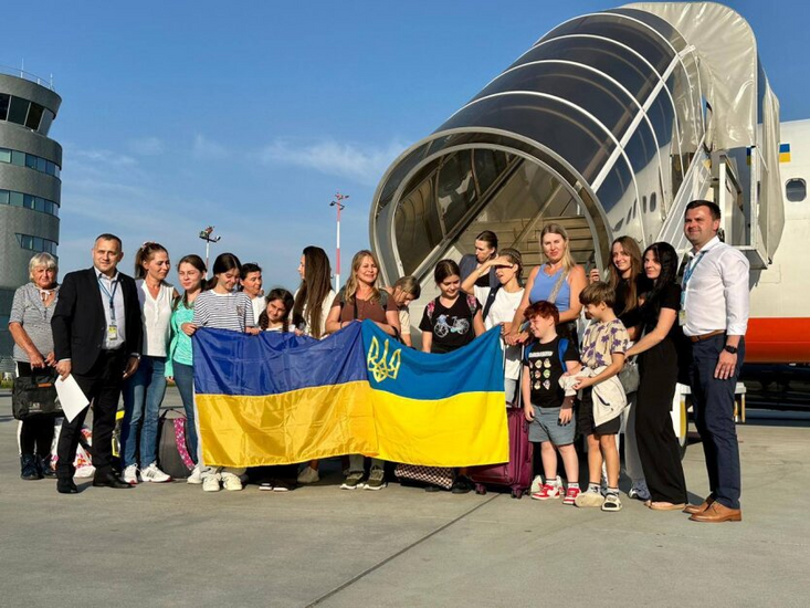 Ukrainian citizens being evacuated from Lebanon