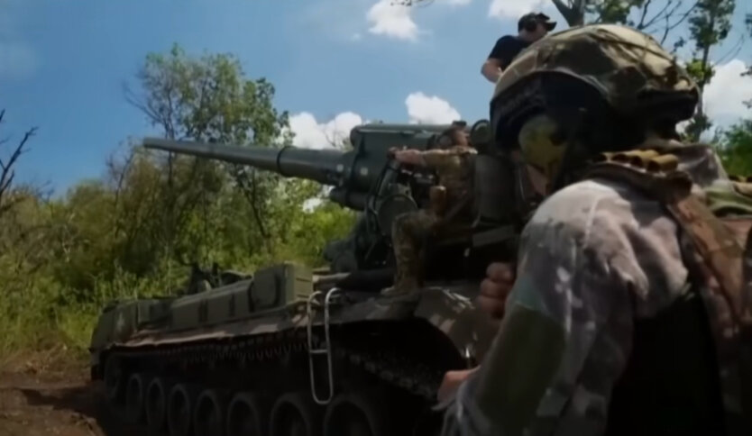 Ukrainian armed forces soldiers in operation in Kurshchina