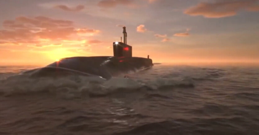 Photo of a nuclear submarine in China