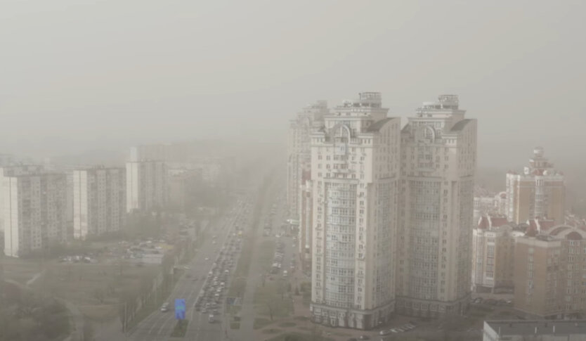 Dust cloud over Ukraine