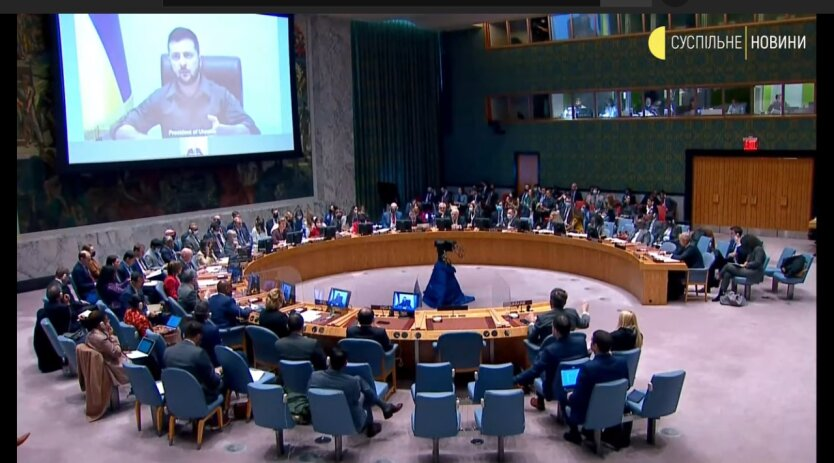 Zelensky at the UN Security Council meeting