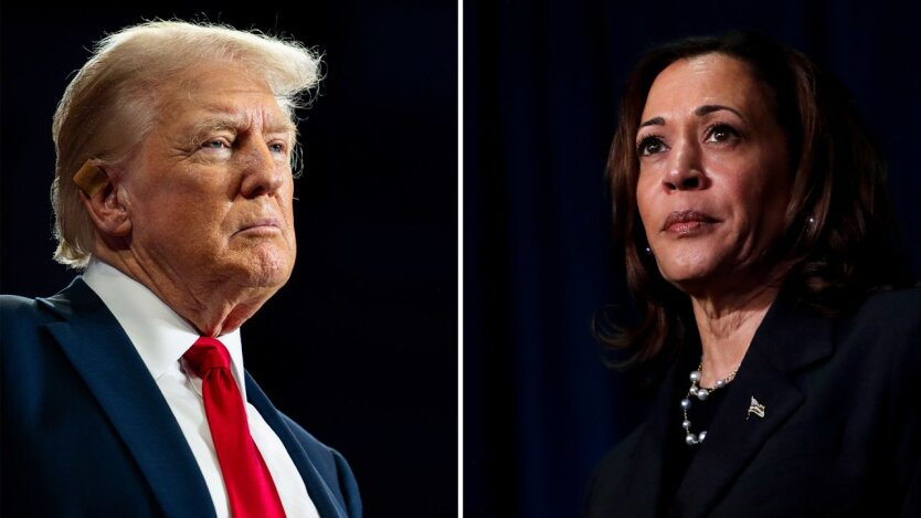 Presidential races between Harris and Trump