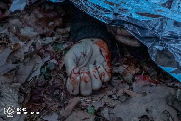 Наслідки удару дроном у Вінниці