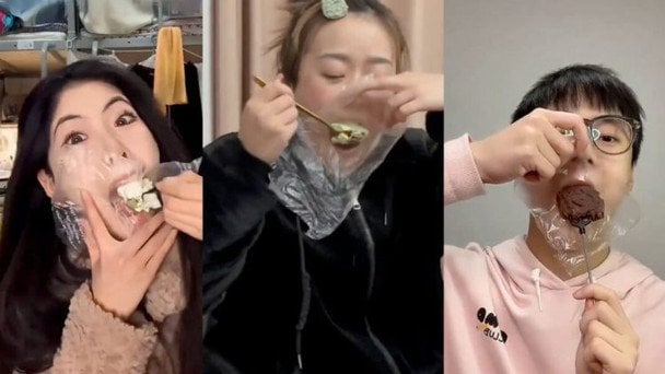 Niebezpieczna moda na odchudzanie: żucie jedzenia przez folię w Chinach