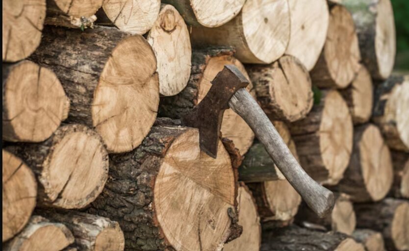 Pensioner chops tree without electricity