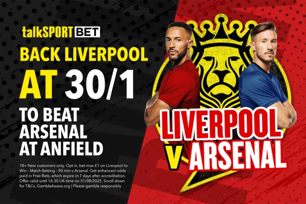 Liverpool vs Arsenal ODDS BOOST: Get Arne Slot’s Reds at 30/1 to win Premier League showdown with talkSPORT BET
