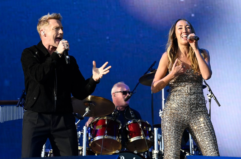 The daughter of Spandau Ballet star took to the stage with Ronan Keating