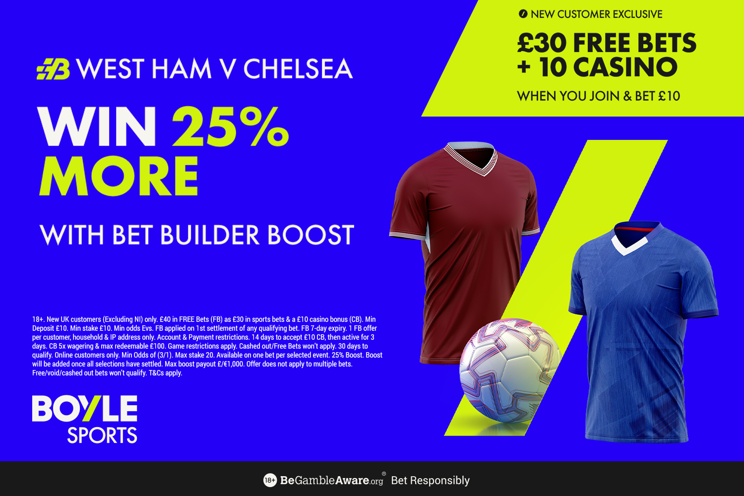 BOYLE Sports: отримайте £40 у вигляді бонусів за реєстрацію та ставку від £10