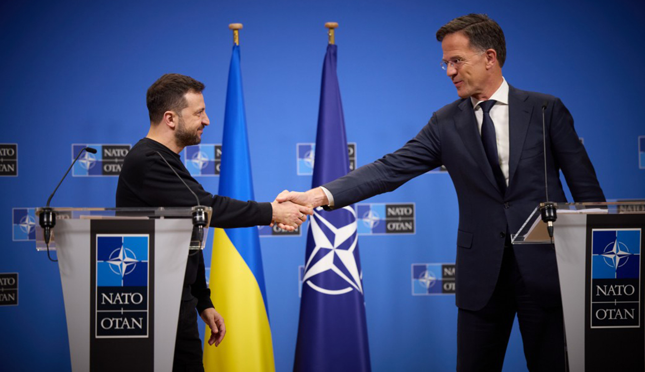 Рютте і Зеленський під час обстрілу