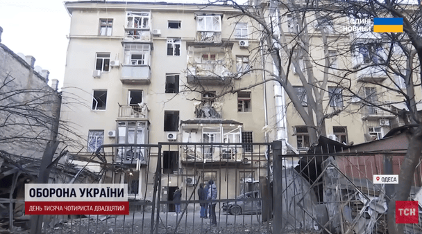 Ночной обстрел Одессы, разрушения