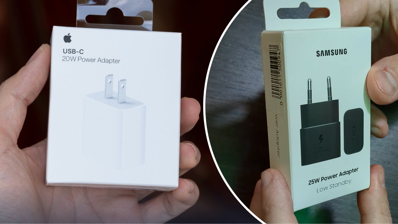 Original charger adapter and counterfeit