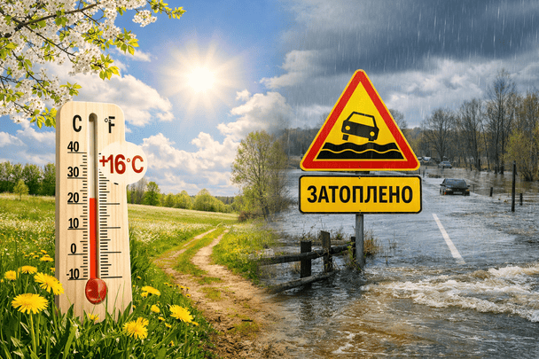 Тепло +16°C та жовтий рівень