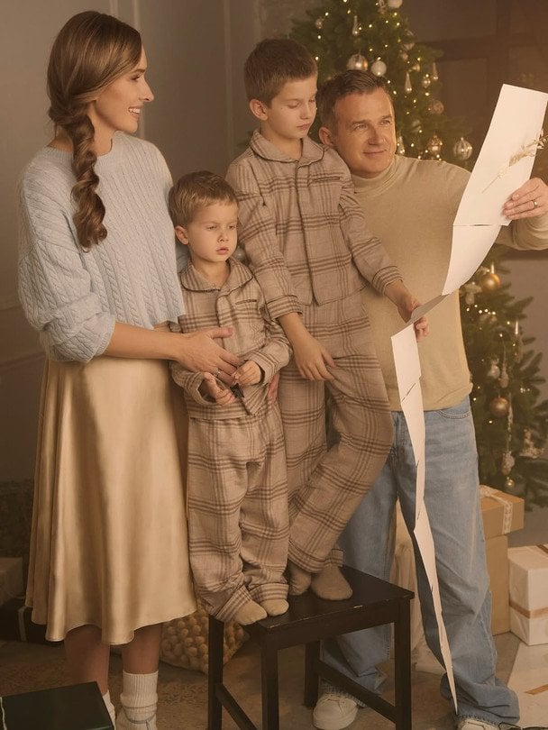 Kateryna Osadcha and Yuriy Horbunov celebrated St. Nicholas Day with their sons