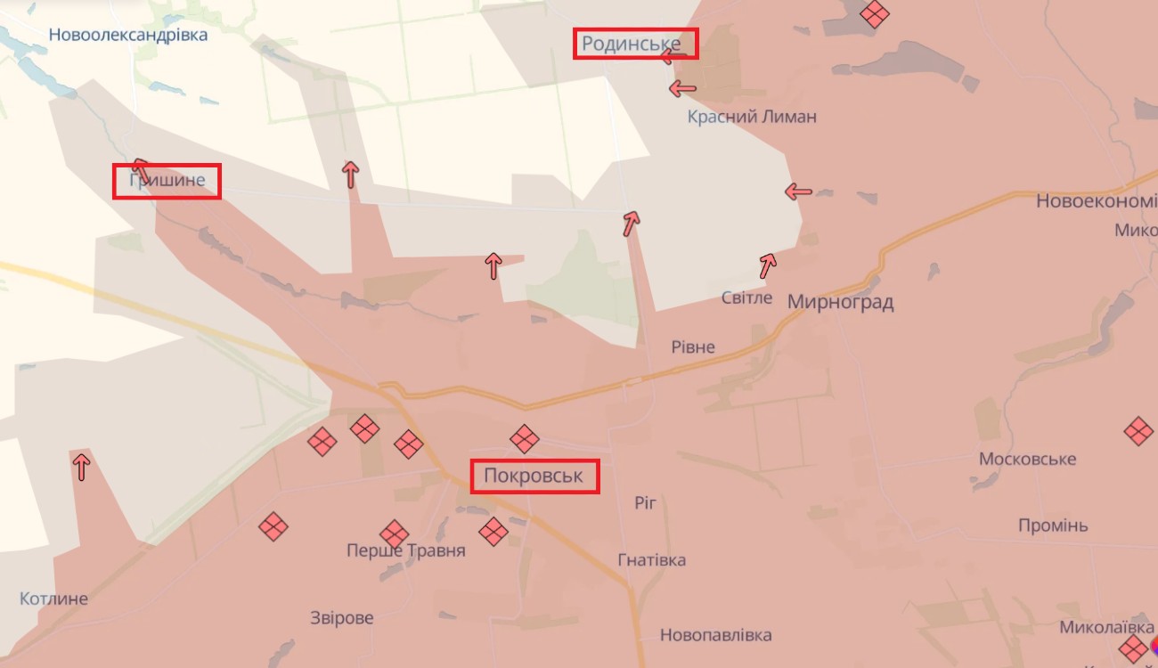 Бої за Покровськ та Гришино