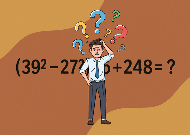 Matematyczne wyzwanie na 30 sekund: czy poradzisz sobie z przykładem (39² − 27²) ÷ 6 + 248