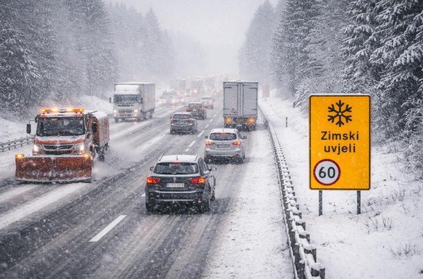 Хорватія в сніговому штормі