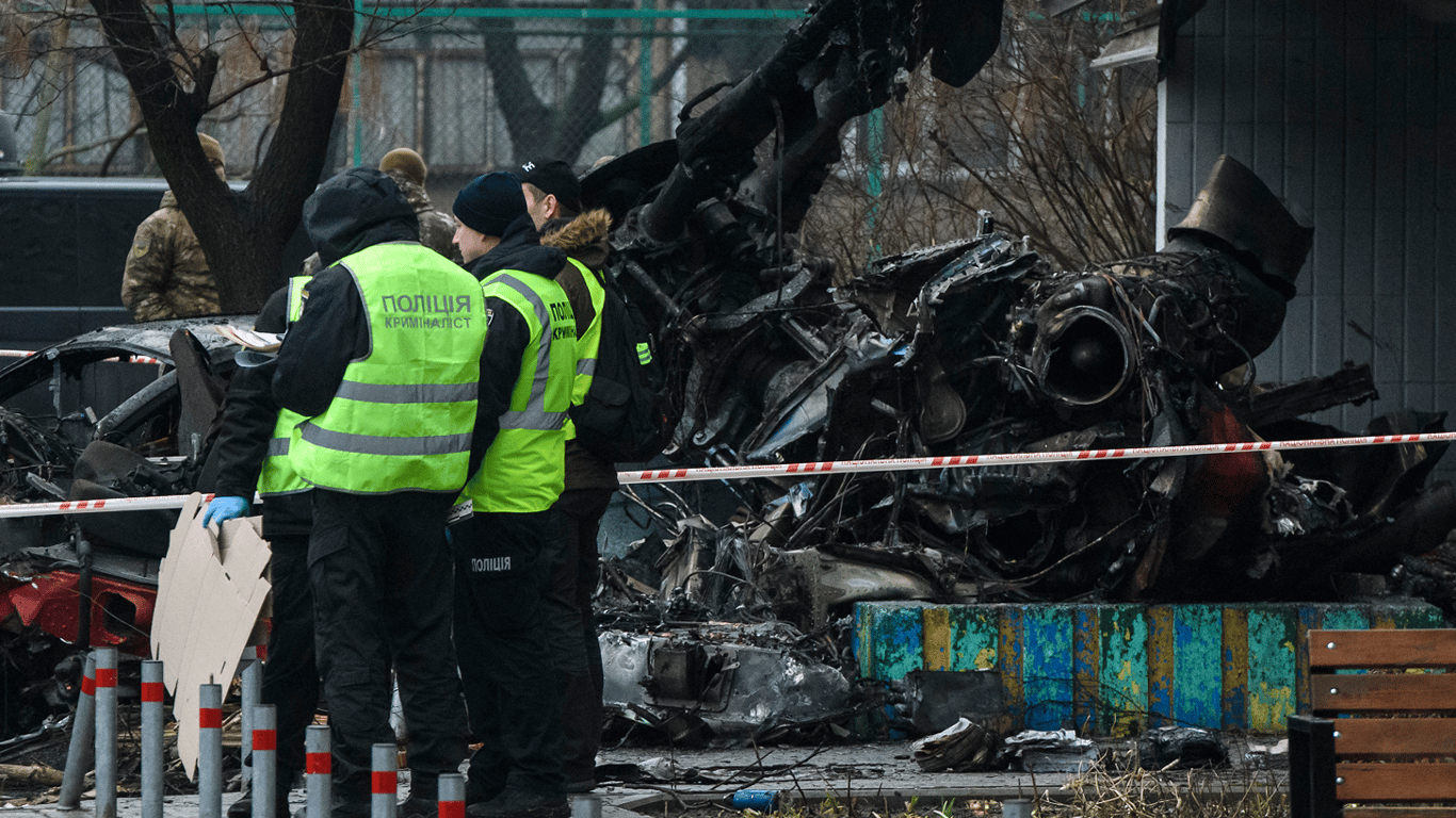 Місце авіакатастрофи в Броварах
