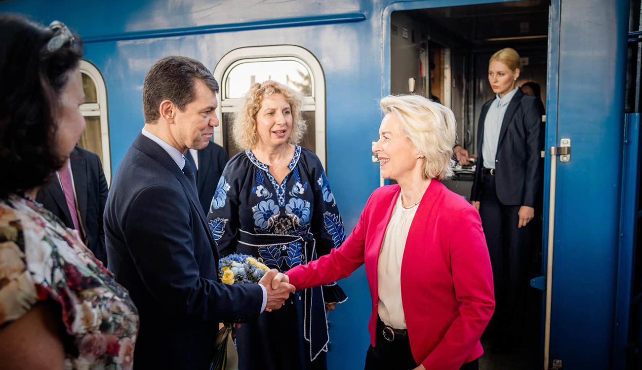 EU-Spitzen in Kiew eingetroffen: Von der Leyen und weitere Staatschefs beim Gipfel
