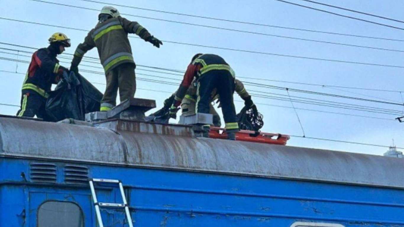 Подростки на крыше поезда