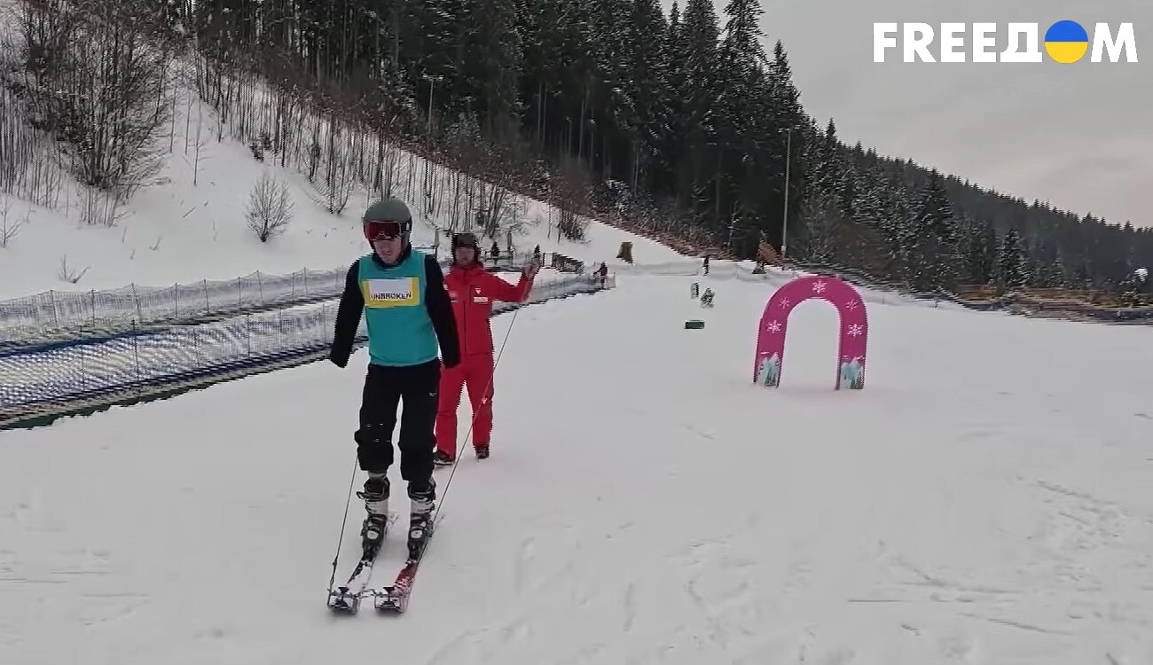 Ветеран Микола Шот на лижах