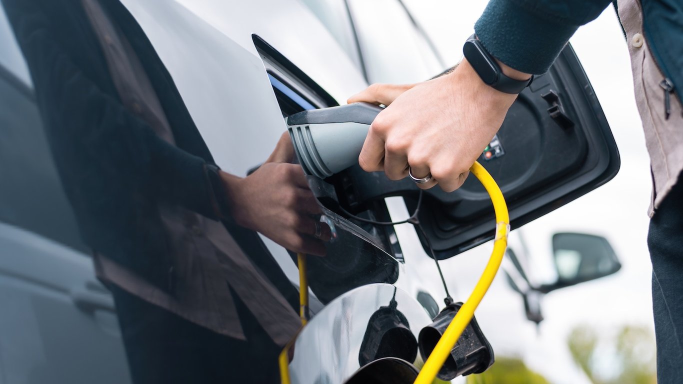 Driver rejecting an electric car
