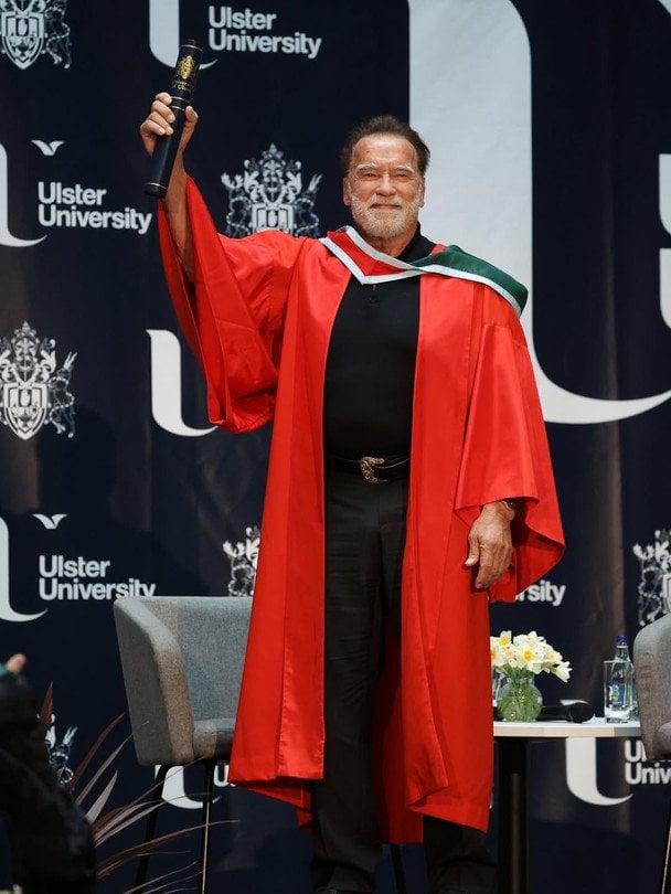 Schwarzenegger receiving honorary doctorate degree