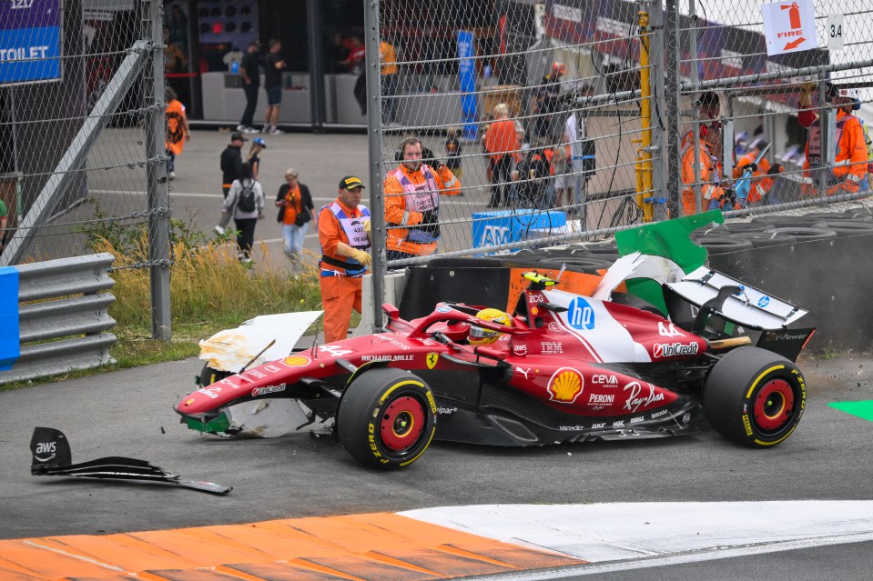 Гамільтон розбив Ferrari на Гран-прі Нідерландів: як сталася аварія