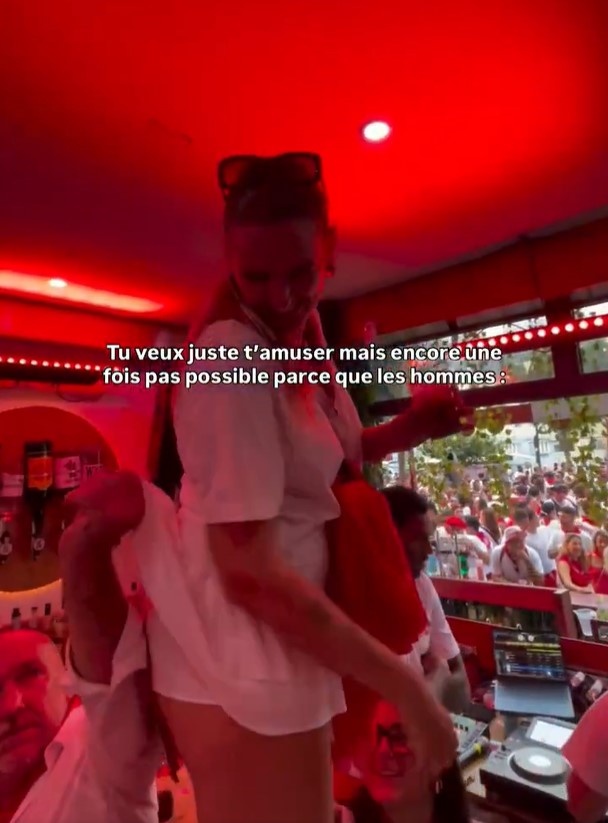 ‘French rugby legend’ filmed lifting up skirt of influencer while sitting underneath her during festival