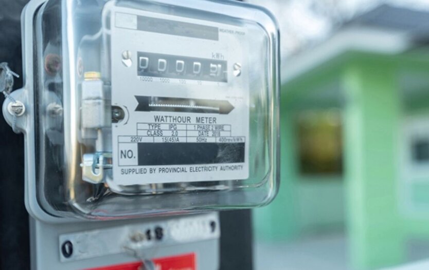 Image of a gas meter with indicators