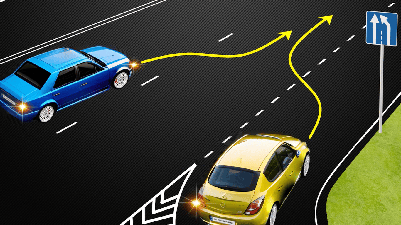 Test of Traffic Rules: Who has to give way when merging into traffic?