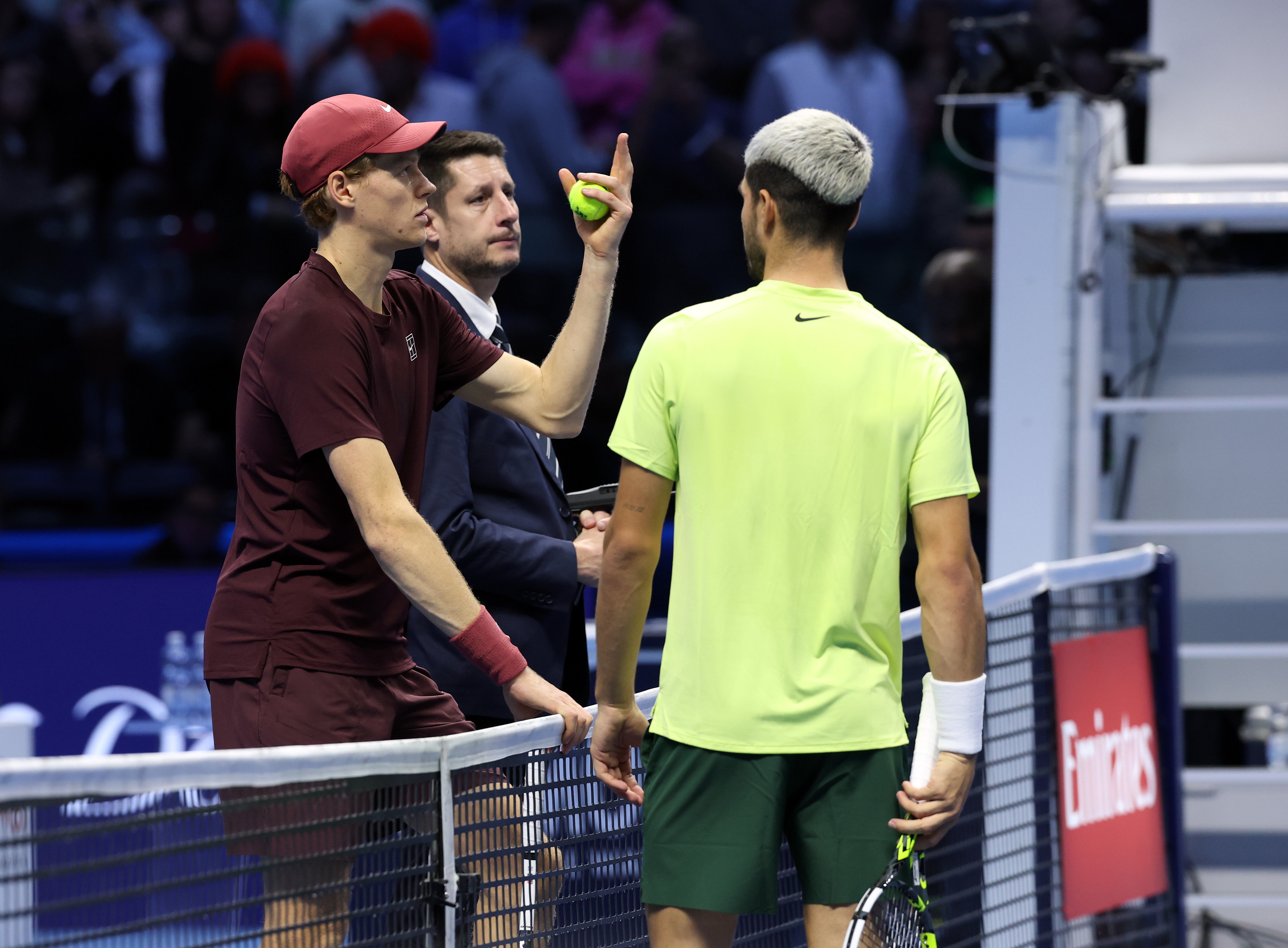 Перервано через медичну ситуацію: матч Алькарас – Синнер зупинили на ATP Finals