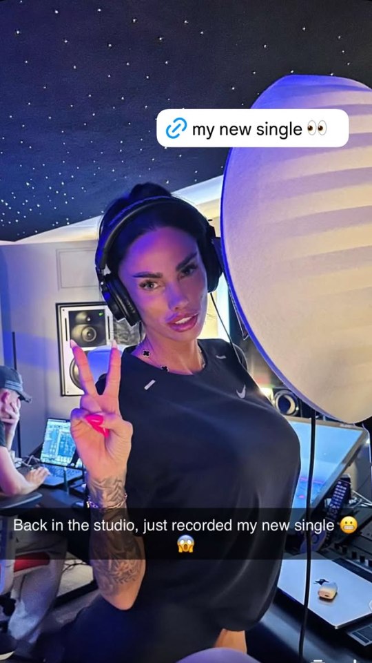 Katie Price is filming a music video for her new single after an unexpected hit