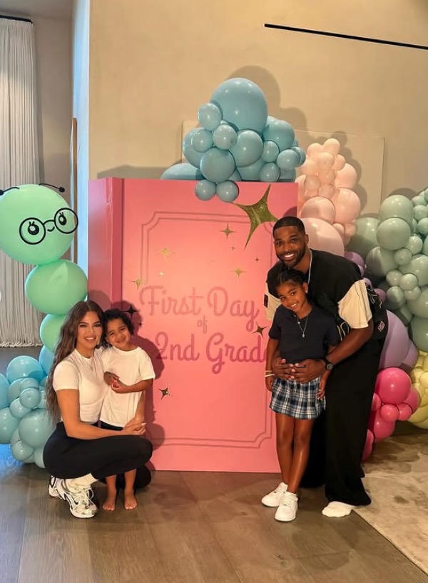 Khloé Kardashian i Tristan Thompson razem w pierwszy dzień szkoły córki: zdjęcia