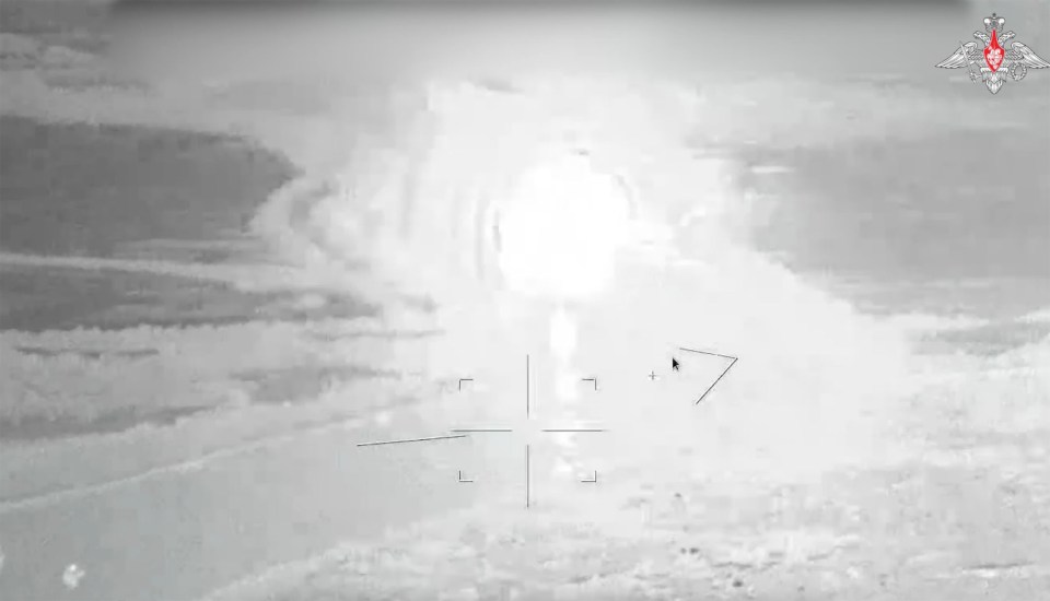 Horror moment Russia sinks warship in direct drone hit before Ukraine gets revenge and bombs Vlad’s boat to stop attack