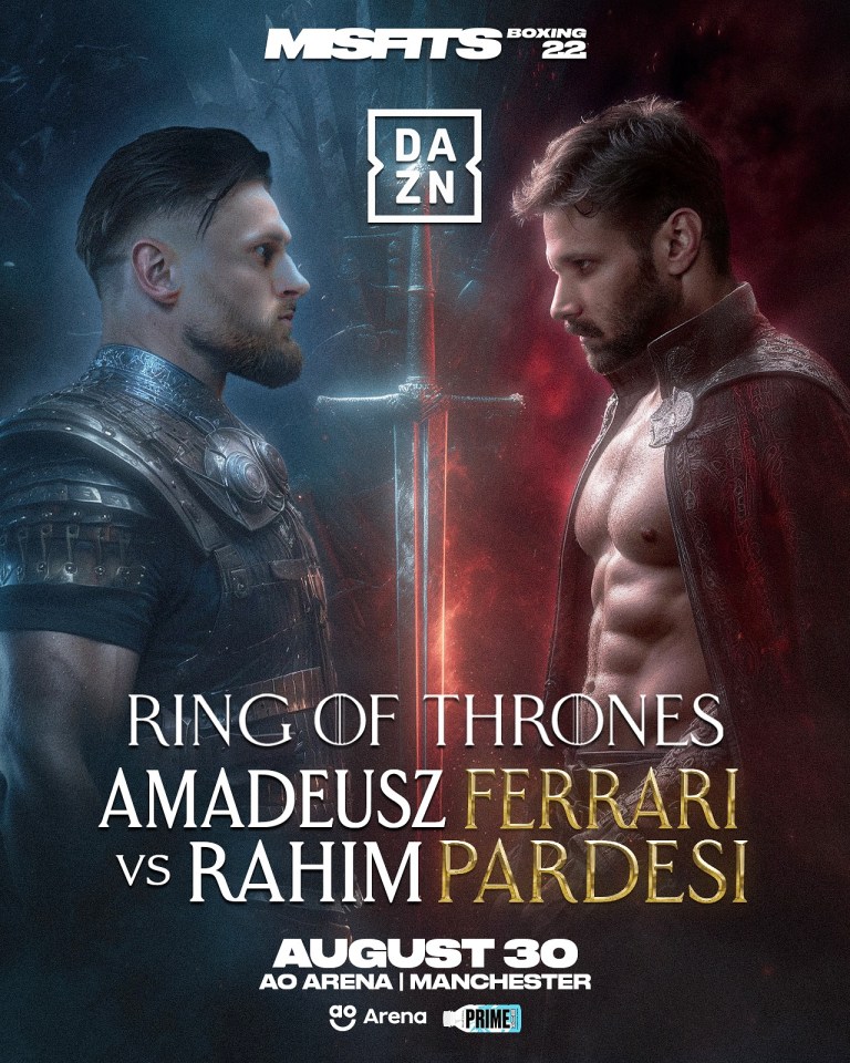 Amadeusz Ferrari returns to the Misfits ring: fight with Rahim Pardesi in Manchester