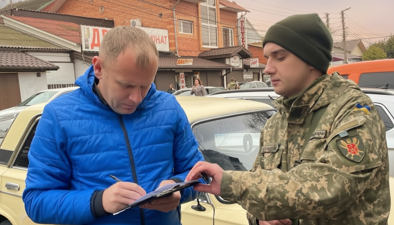 Пошкоджене авто ТЦК