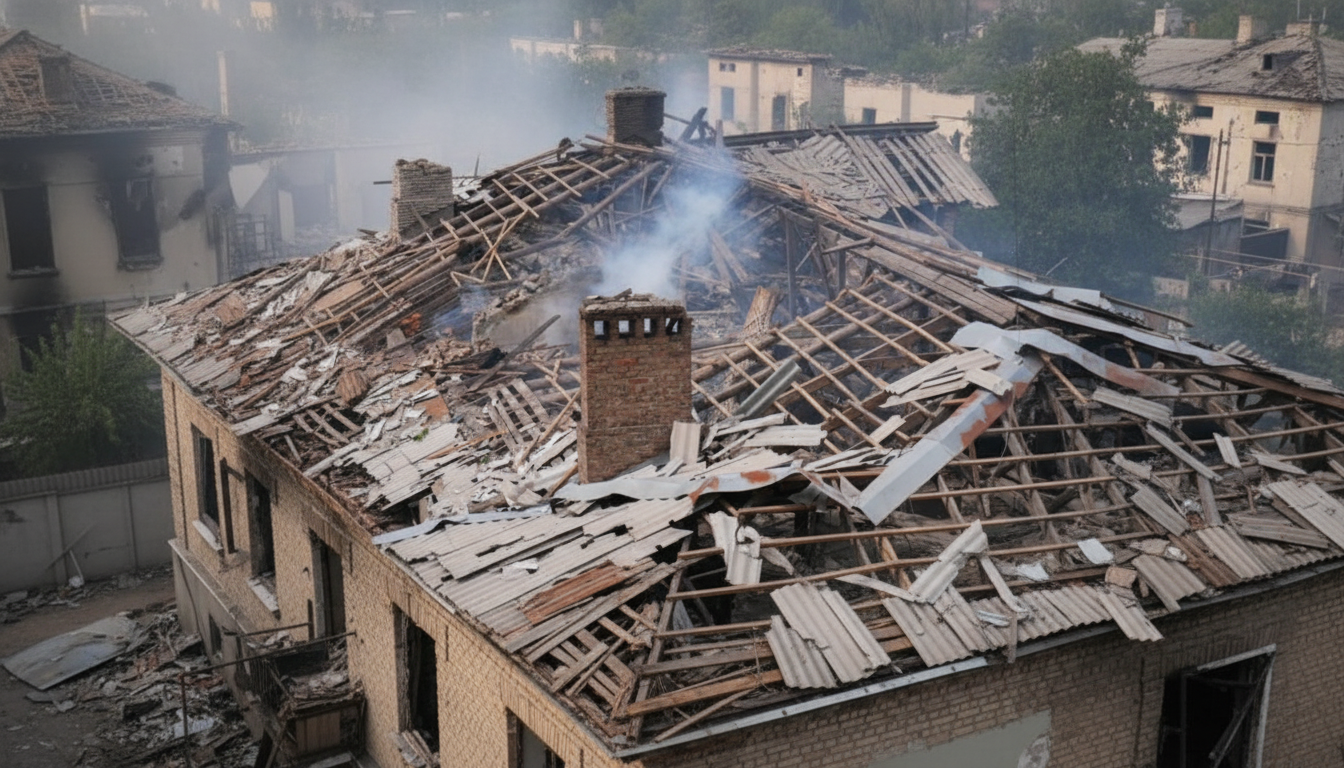Руйнування після удару по Запоріжжю