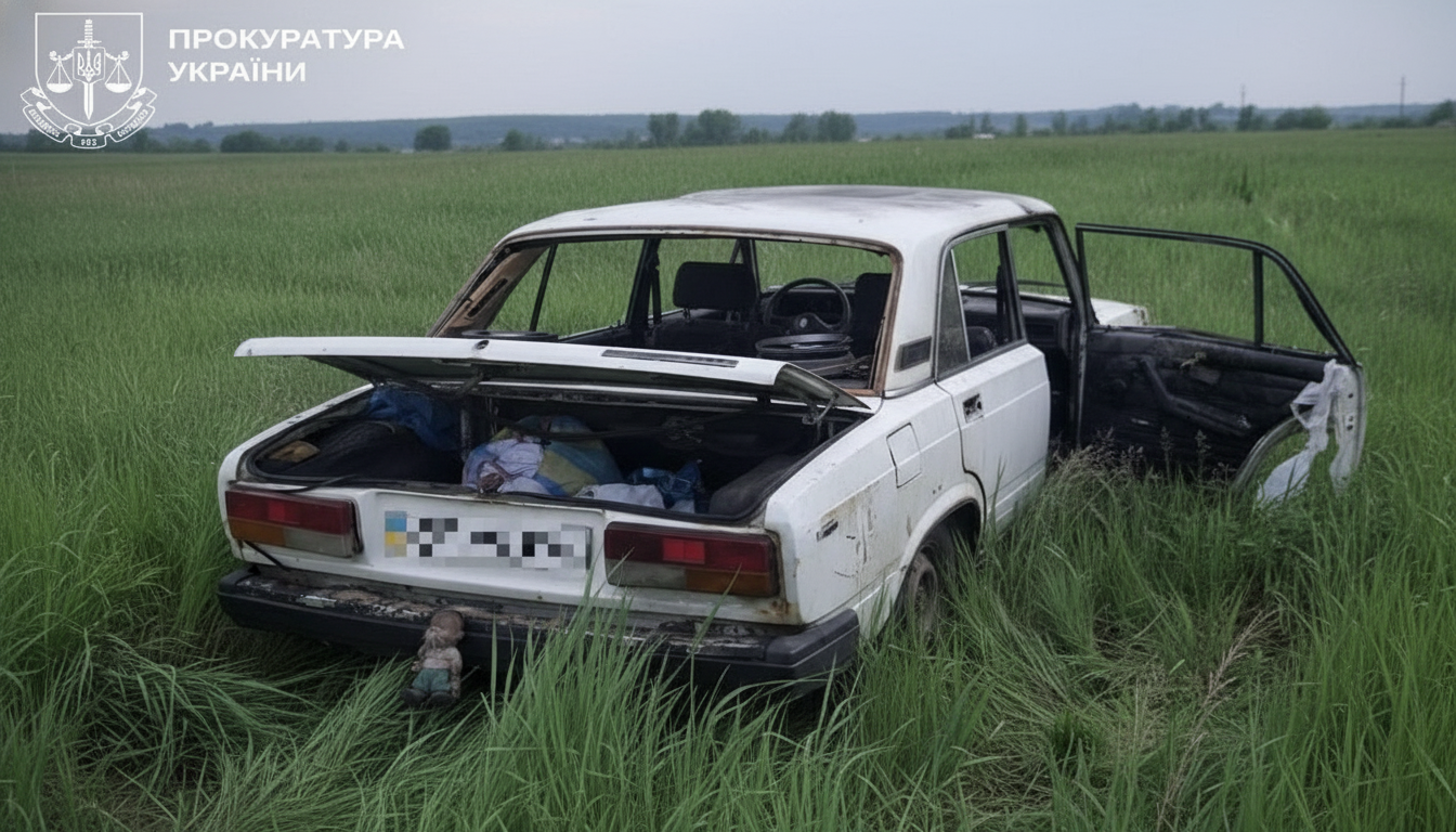 Дрон атаковал машину с пожилыми