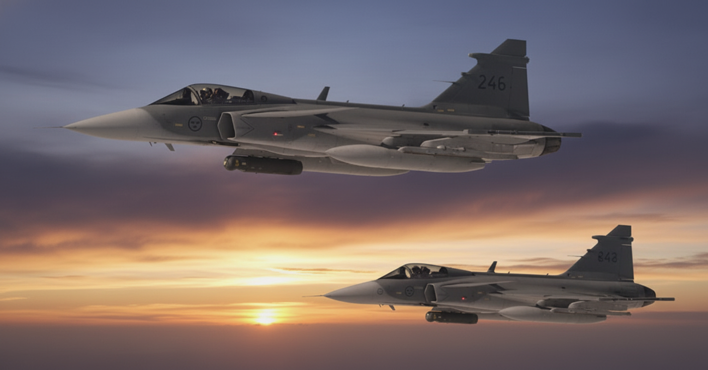 Шведський Gripen з ракетою Meteor