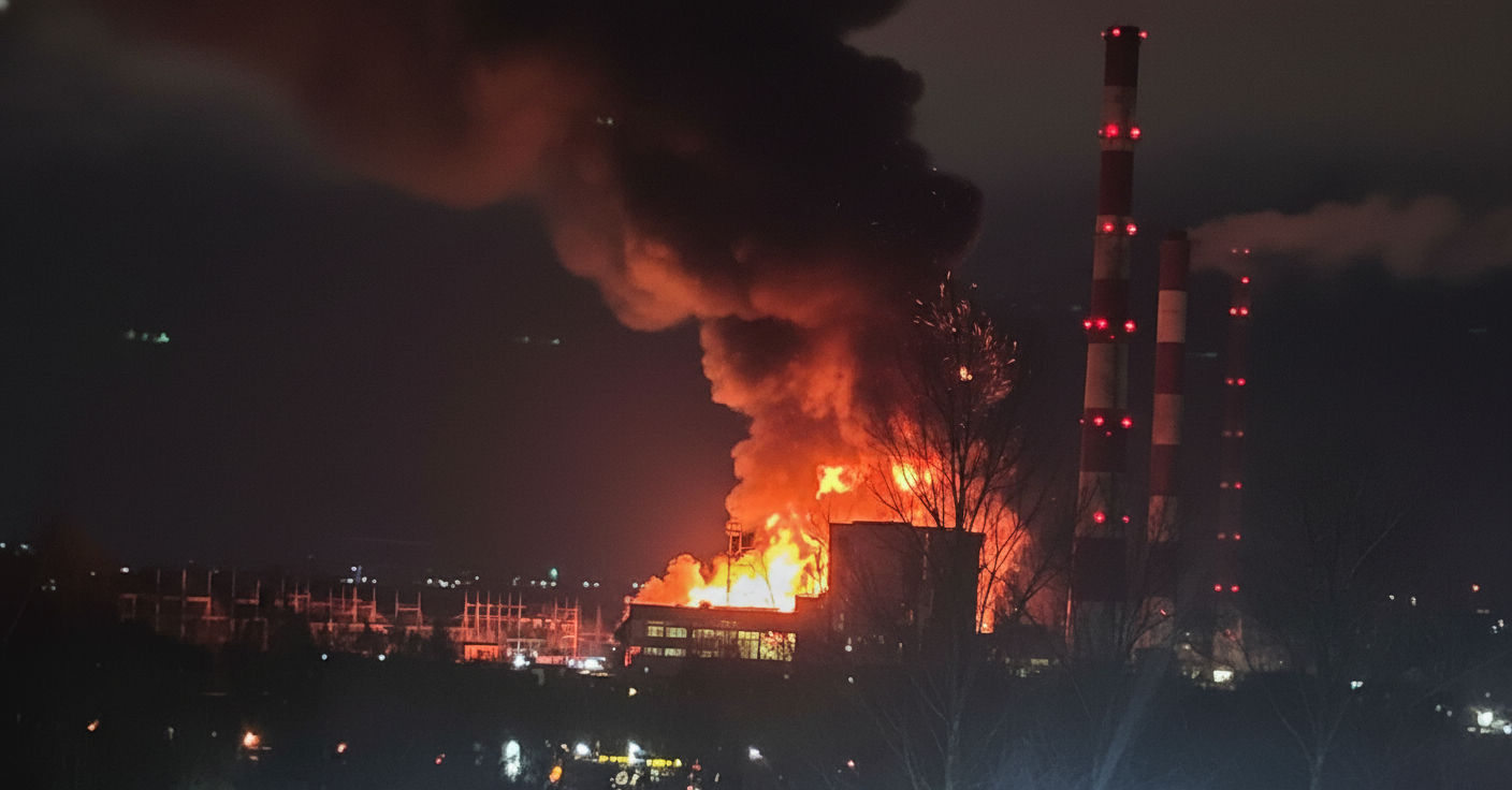 Волгоградский НПЗ после атаки
