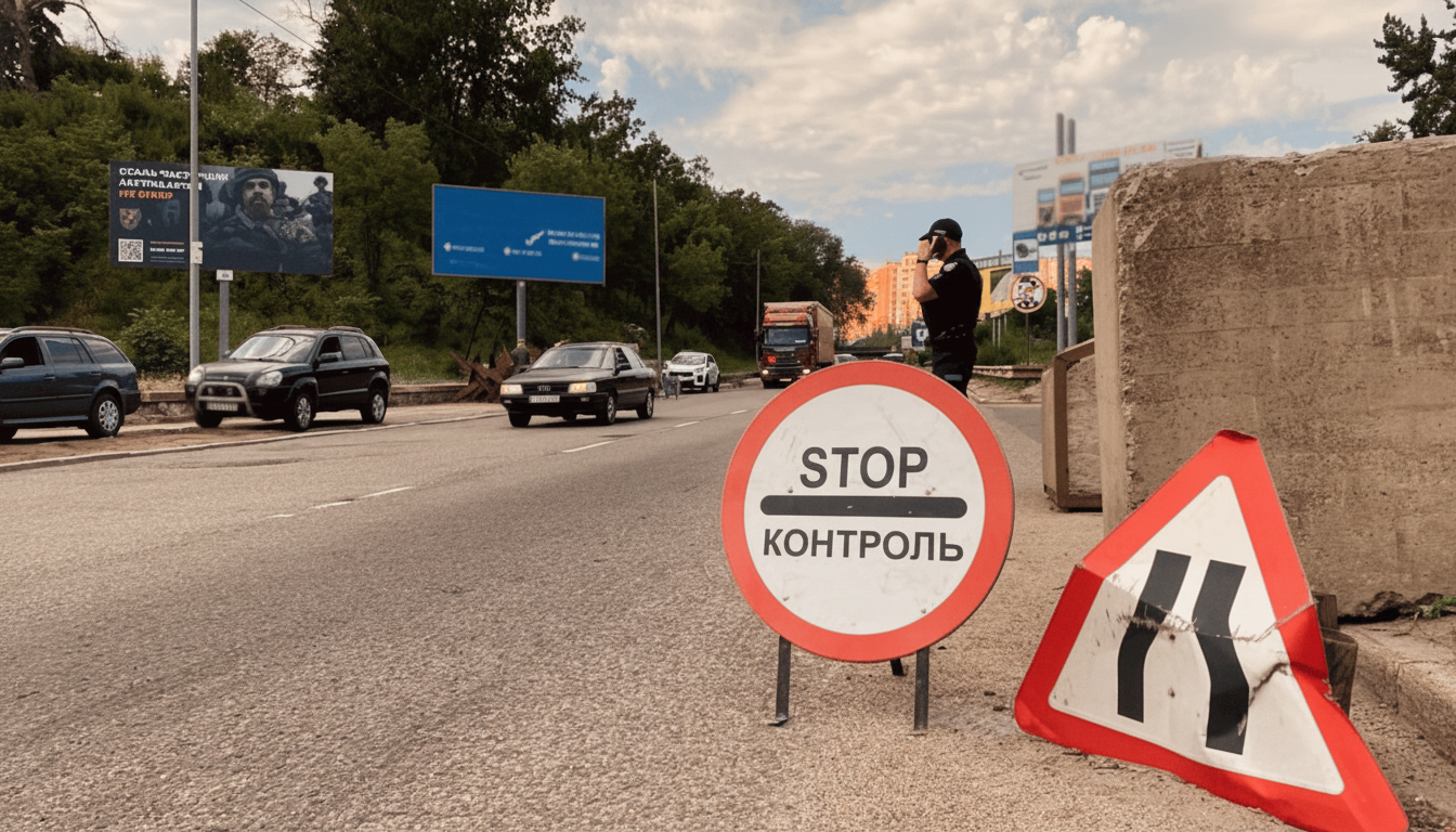 Працівники ТЦК на блокпості