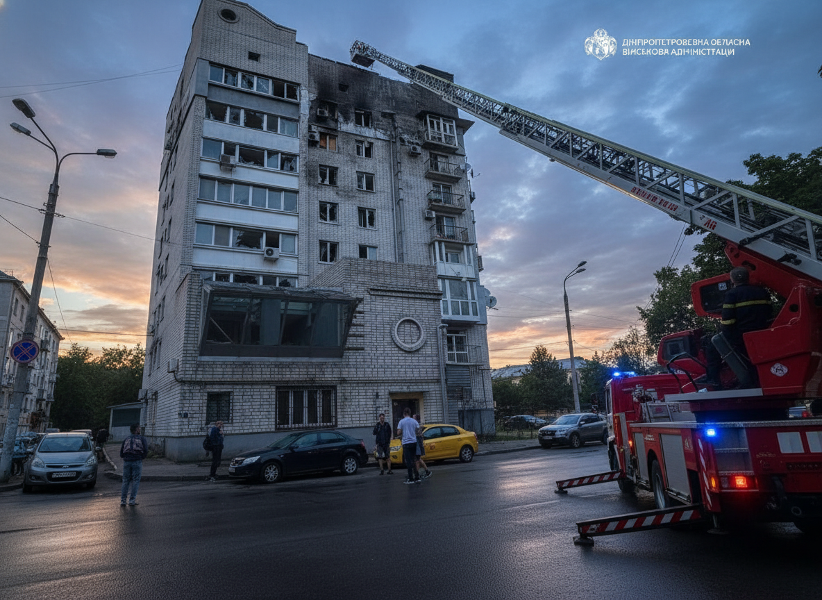Удар дроном по Дніпру, діти поранені